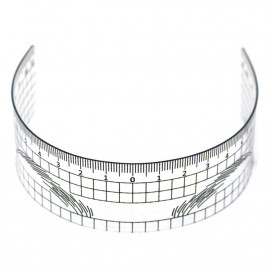Plastic Eyebrow Ruler (black)