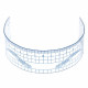 Plastic Eyebrow Ruler (blue)
