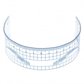 Plastic Eyebrow Ruler (blue)