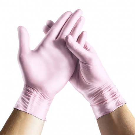 Espeon - Pink nitrile gloves Comfort XS