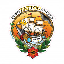 Samolepka - Euro Tattoo Supply Loď (15,4 x 12,7 cm)