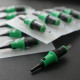 Ballpoint cartridge na trénovanie techniky tetovania (zelená)
