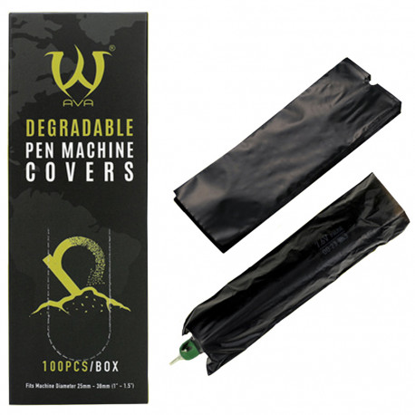 Black Degradable Pen cover (100 pcs)