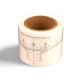 Eyebrow symmetry ruler in a roll