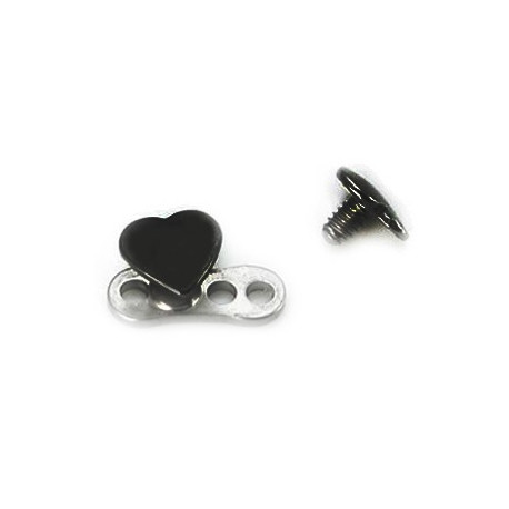 Mikrodermal - Disk Srdce Black