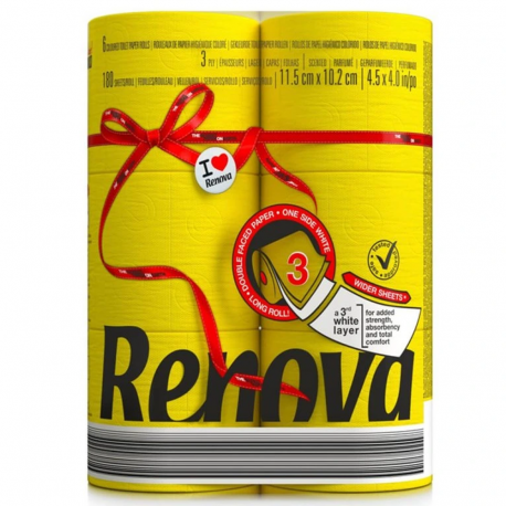 Renova - Toaletní papír Maxi žlutý 6 ks
