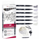 Tombow - ABT Dual Brush Pen - Gray Colors, 6 pcs