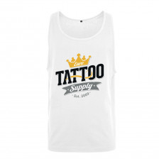 Men's Tank Top with E. T. S. Logo White - XL
