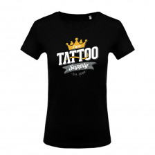Women's T-shirt with E. T. S. Logo Black - S