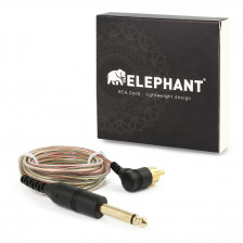 Elephant - RCA cable transparent (angled)