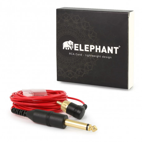 Elephant - RCA cable pink (angled)