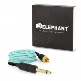 Elephant - RCA kábel svetlomodrý (zahnutý)