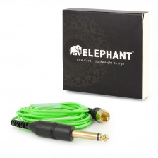 Elephant - RCA cable green (straight)